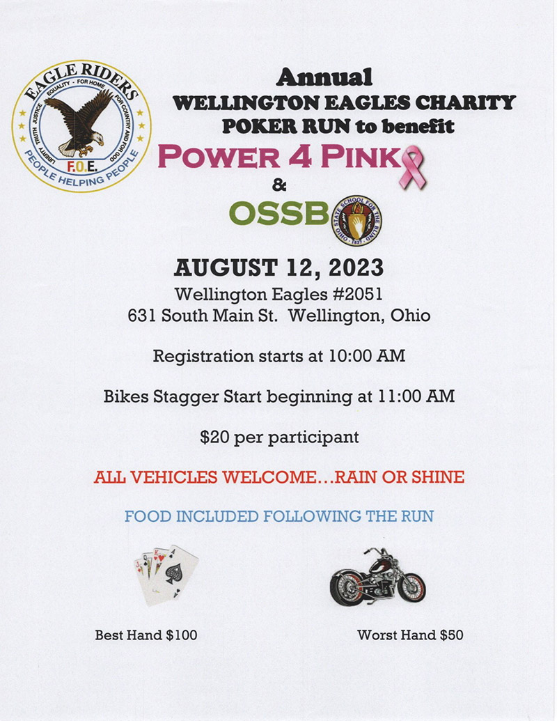 Annual Wellington Eagles Poker Run 2023