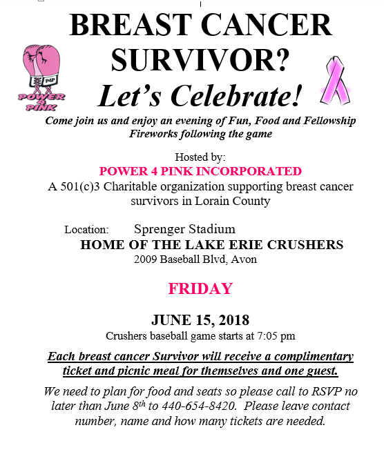 BREAST CANCER SURVIVOR PICNIC 2018